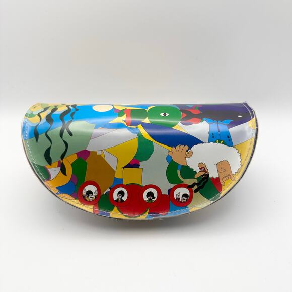 The Beatles Yellow Submarine Printed Sunglasses Eyeglasses Case with Lens Wipe